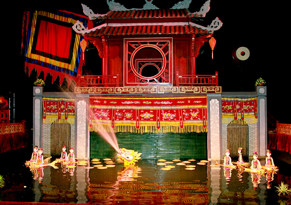 Water puppetry has evolved into a reflection of the spiritual life 